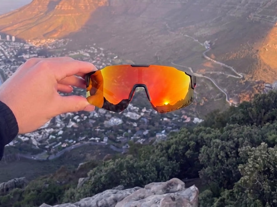 Cliente usando las gafas
